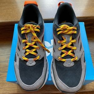 Brand New HOKA U Clifton L Suede Womens Size 7 - Black / Lunar Rock